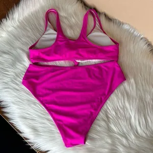 Hot Pink Bikini Size Large Pink thumbnail 12