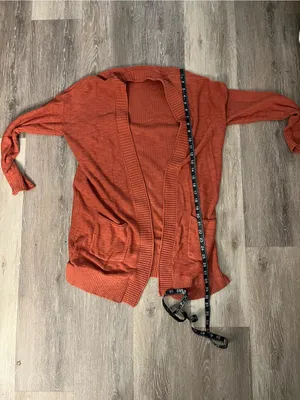 Sonoma Knit Cardigan Womens Small Terracotta Longline Open Front Sweater thumbnail 11