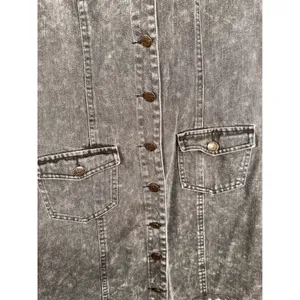 Sadie & Sage Denim Dress Womens Medium Gray Acid Wash Racerback Mini ADKR0123 thumbnail 2