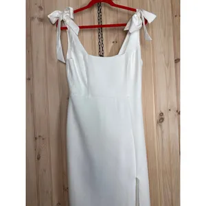 Lulus Your Sweetie White Tie-Strap Column Maxi Dress Long Wedding Holiday Medium thumbnail 4