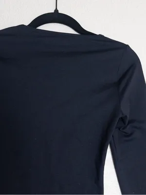Abercrombie & Fitch Soft AF Long Sleeve Bodysuit XS Black Square Neck Thong thumbnail 8