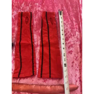 Red Black Devil Costume Set Halloween Cosplay Tail Horns Sleeves Character Kit thumbnail 6