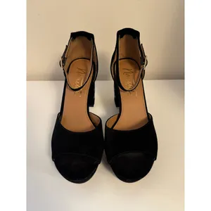 Nanette Lepore Viola Platform Block Heel Pumps Floral Embroidered Black Size 6.5 thumbnail 6