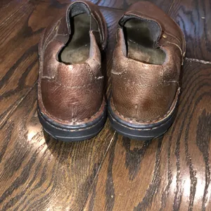 Michel Menyard brownleather slip on loafers size 8 thumbnail 5
