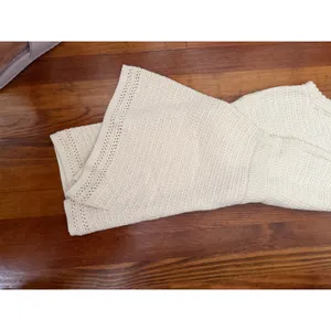 Universal Thread‎ Cream Sweater Knit Halter Romper Drawstring Waist Cream Medium thumbnail 8