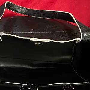 Lauren Ralph Lauren Black and White Grid Tote Preowned see pictureslight wear. thumbnail 9