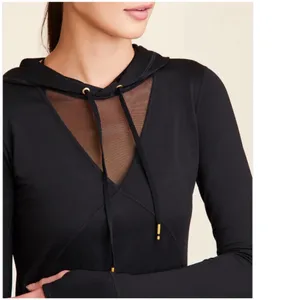 ALALA Flyweight Hoodie Tee Black Small Mesh Activewear Top thumbnail 3