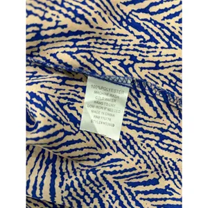 Hazel Hazel Blouse Womens Small Blue Beige Zebra Print High Low Button Back Top thumbnail 6