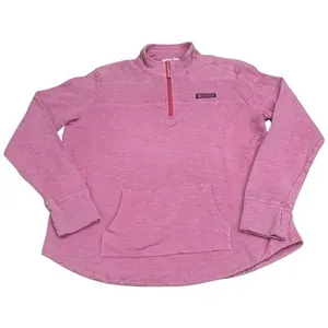 Vineyard Vines Pink Quarter Zip Pullover Sweater Coastal Preppy Comfort M thumbnail 2