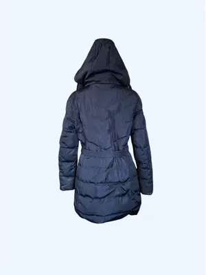 Michael Kors Quiet Luxury Down Puffer Hooded Belted Coat size medium thumbnail 4