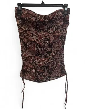 Soprano Women's Paisley Tube Top Adjustable Size M/L Y2K Deadstock NWOT thumbnail 2