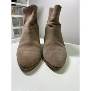 Steve Madden Jillian Taupe Suede Studded Block Heel Ankle Boots Womens 7M‎ boho thumbnail 10