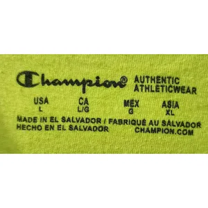 Champion Womens Lime Green Graphic Logo Tee T-Shirt Short Sleeve Large‎ thumbnail 4
