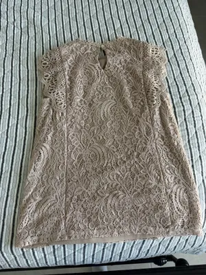 TJ Maxx Tan Lace Top thumbnail 2
