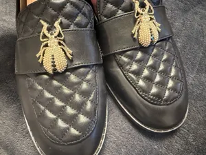 Gianni bini Black quilted leather loafers with bee detail #loafers #luxury thumbnail 9