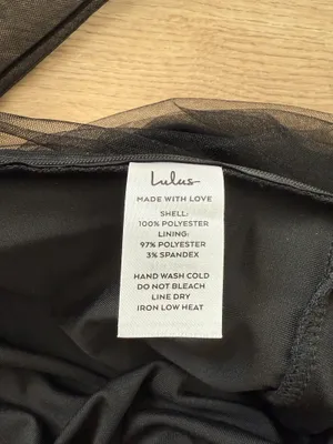 Lulus Dare To Be You Black Tulle Ruched Long Sleeve Bodysuit thumbnail 7