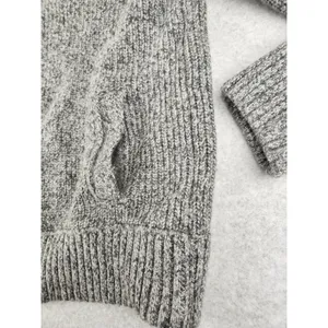 Soft! Abercrombie‎ & Fitch Knitted Wool Blend SWEATER Cable Hoodie Moose XXL thumbnail 4