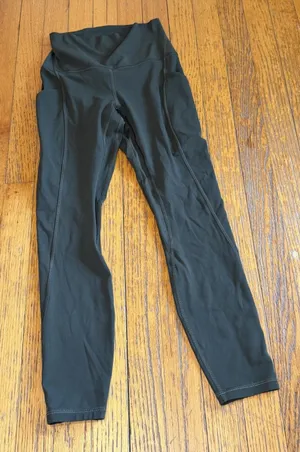 Lululemon Womens High Rise Yoga Pants 4 Green thumbnail 1