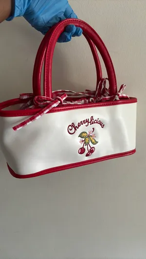 Handbag Cherrylicious White Red Gingham 🍒 thumbnail 5