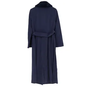 Naked Wardrobe The Statement Trench Coat Womens Large Navy Stretch Long Sleeve thumbnail 3