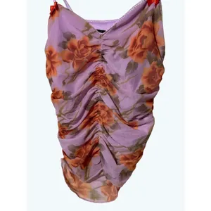 Urban Outfitters Women's Uo Eva Ruched Cami In Pink XS thumbnail 4