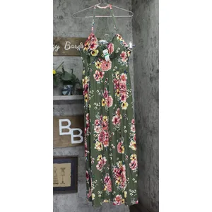 NWT Jamie & Layla Womens Petite Floral-Print Empire Maxi Dress Green Multi PL thumbnail 5