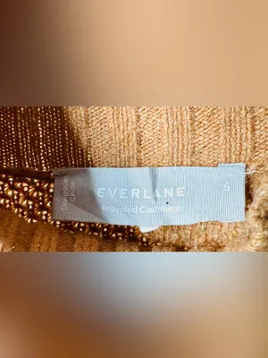 Everlane Oversized Cashmere Tan Brown Camel Sweater Top thumbnail 8