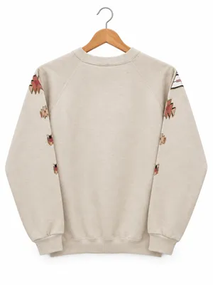 VTG Hanes Made in USA Southwestern Hand Painted Crewneck Sweatshirt Large tassel thumbnail 2