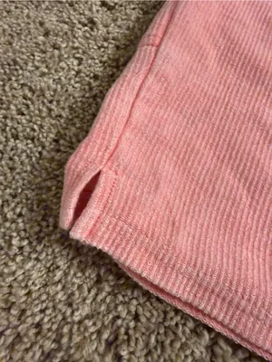 Maurices Pink Coral Corded Ribbed High Rise 5” Drawstring Short - size 1x thumbnail 5