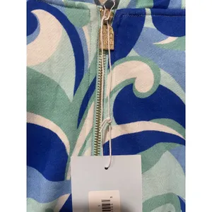 Hill House‎ Allie Zip-Up Hooded Fleece Jacket in Ocean Kaleidoscope Size Small thumbnail 8