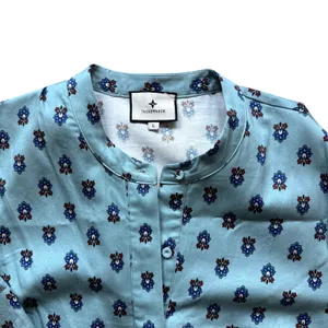 Tuckernuck Slate Blue Half Drop Royal Shirt Dress Size Large thumbnail 7
