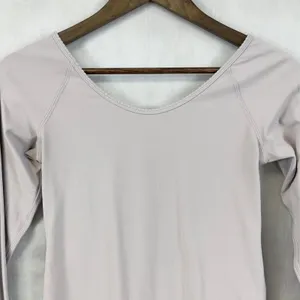 Lululemon Full‎ Freedom Bodysuit Size 8 Smoky Blush Pink Scoop Neck Yoga Ballet thumbnail 2