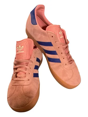 adidas Originals Gazelle J Semi Pink Spark Lucid Blue IG9153 Size 7Y (Women’s 8-8.5) thumbnail 1