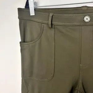 Halara Flare Pullon Dark Green 4 Way Stretch Trousers XL NWT Athleisure Travel thumbnail 6