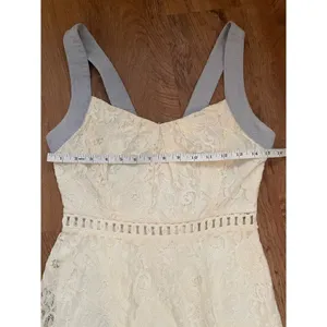 Altar’d State Cream Blue Lace Dress Sz‎ Small thumbnail 8