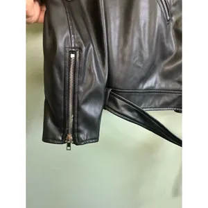 Princess Polly Women's Black Faux Leather Cropped Asym Punk Moto Jacket Sz 6 thumbnail 3