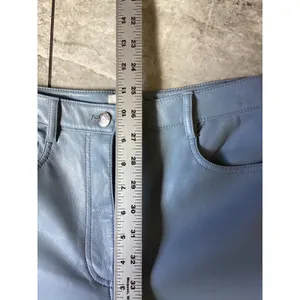 Wilfred Aritzia Melina Light Blue Vegan Leather Pants Straight Leg Size 2 thumbnail 4