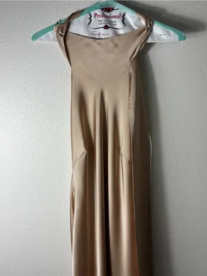 Show Me Your Mumu Lisa Maxi Dress Champagne Satin L thumbnail 8