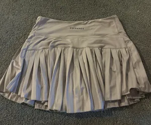 Gold Hinge Skirt Grey Pleated Steel Skort Tennis Built-In Shorts Small thumbnail 1