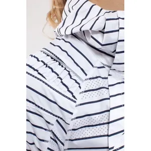 Lululemon Spring Jacket Pack & Go Pullover Quiet Stripe White Navy Women 4 Run thumbnail 11