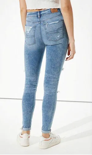 American Eagle Ripped Super High Waisted Jegging thumbnail 2
