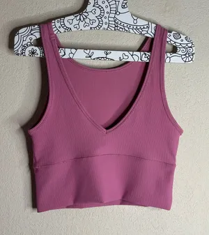 Lululemon power pivot ribbed tank size 4 thumbnail 1