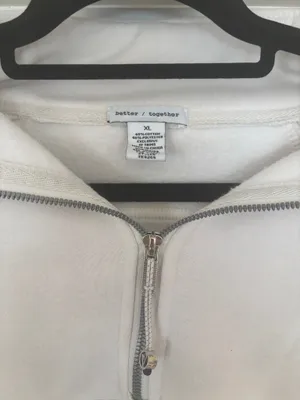 Cropped Scuba Sweatshirt Gray Size XL thumbnail 2