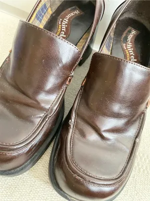 VTG Y2K Somethin Else By Skechers Chunky Brown Loafers Librarian Academia thumbnail 3