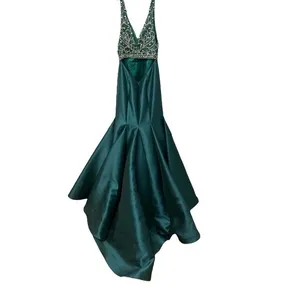VIENNA Prom Homecoming‎ Pageant Dress Emerald Green Size 6 Mermaid Embellished thumbnail 3