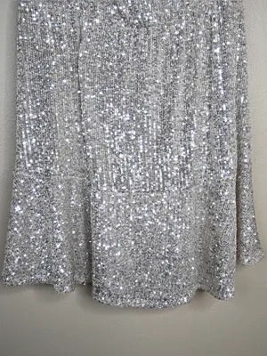 SO Women's XL Cowl Neck Spaghetti Strap House Party Sequin Dress NEW thumbnail 5