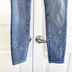 Lovers + Friends Ricky Low Rise Skinny Jeans Walk of Fame Star Print Y2K Indie thumbnail 5
