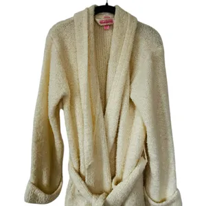 Vintage Victoria’s Secret Robe Mid Length Ivory Wool Blend Y2K Spa Loungewear thumbnail 2
