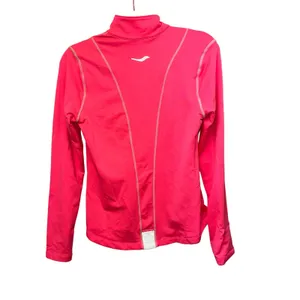 Saucony ViziPro‎ Running Top Small Pink Quarter Zip Reflective Long Sleeve thumbnail 5