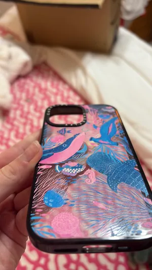 CASETiFY Blue and pink ocean animals case fly iPhone 16 case thumbnail 2